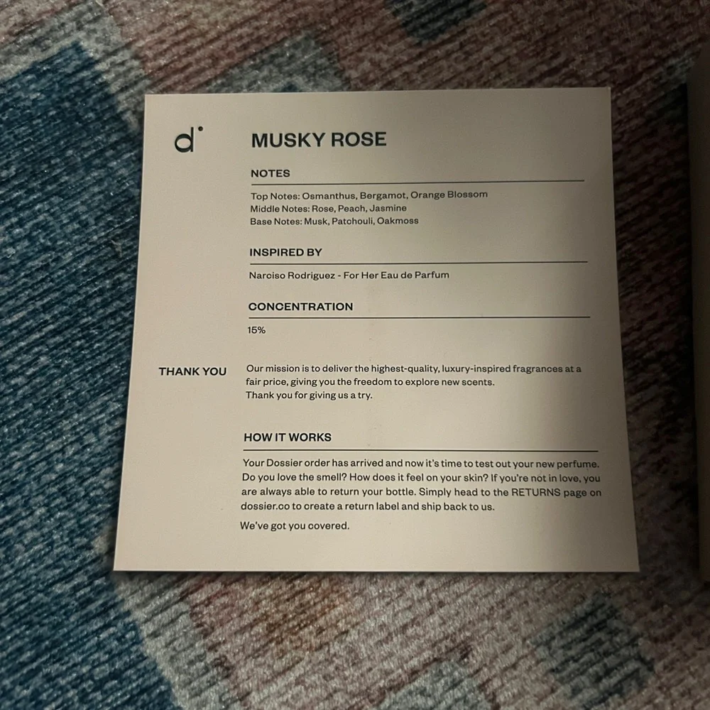 NIB Dossier Musky Rose - Picture 3 of 3